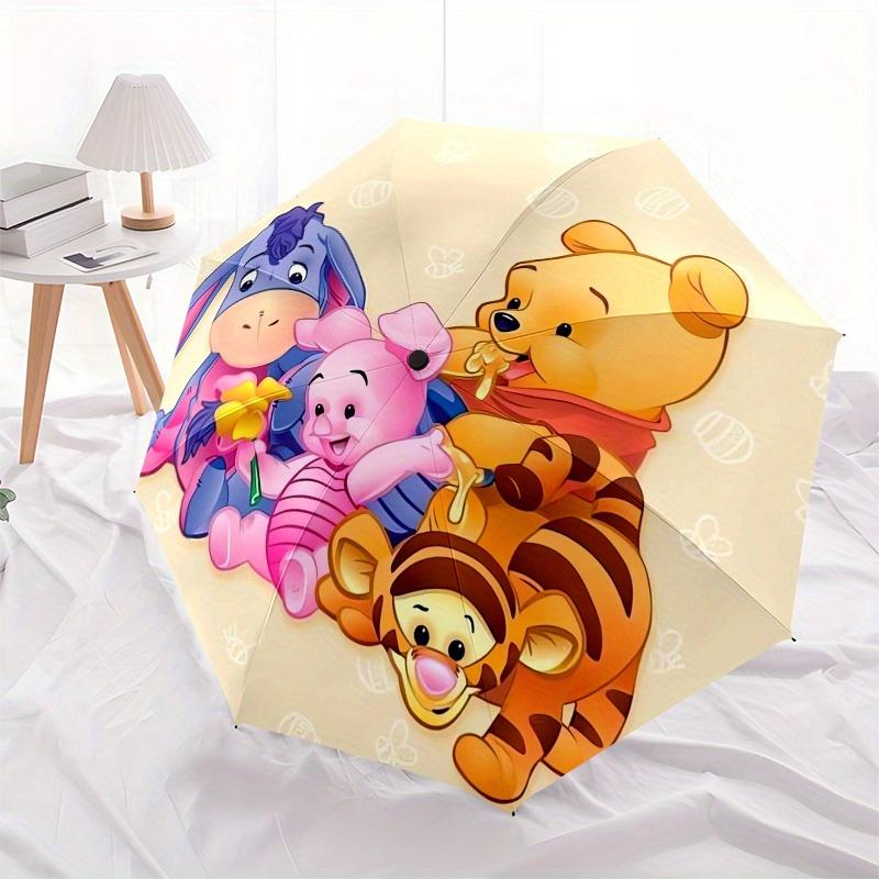

Winnie-the-Pooh,Piglet,Tigger Theme Automatic Compact Folding Cute Umbrella - Portable and Durable, 8-Bone Iron Umbrella for All Weather0707