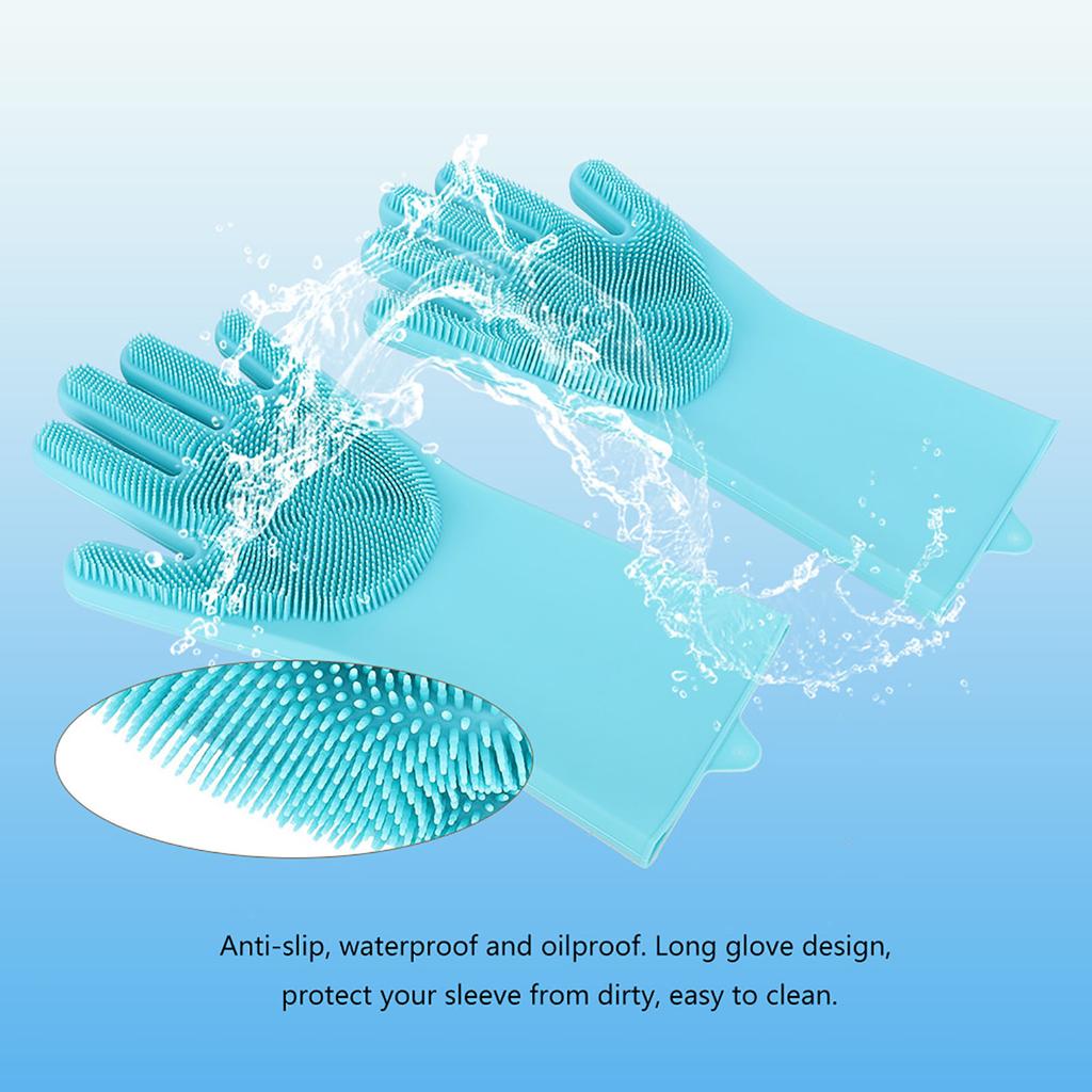 2Pcs Pet Cat Dog Bathing Massage Shower Gloves Multifunctional Cleaning Brush