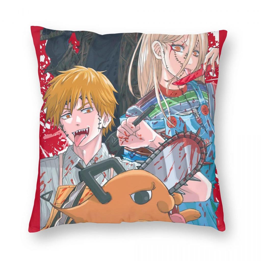 Chainsaw Man Pillowcase Printed Polyester Cushion Cover Decoration Pillow Case Cover Home Dropshipping Cm