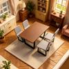 Miniature Dining Table And Chair Set 1/12 Dollhouse Mini Table Chair Furniture Model Dollhouse Home Scene Decor Pretend Play Toy