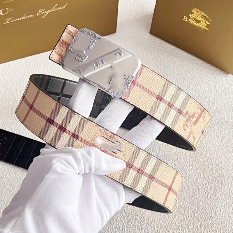 Smooth Buckle Leather Belt - Fashionable Business & Jeans Waist Accessory