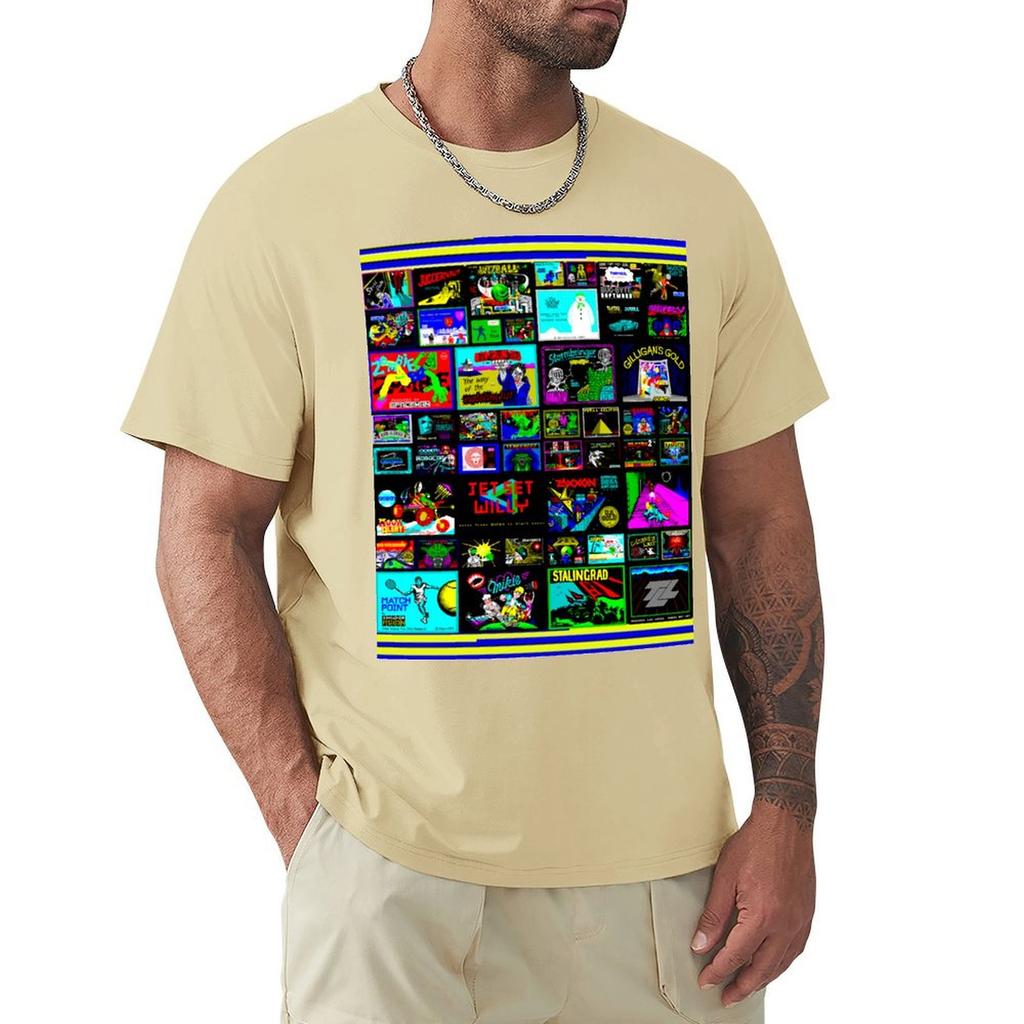 Zx Spectrum Tshirt Game Loading Screens Part I Tshirt Cute Clothes Blouse Oversizeds Hippie Clothes Unisexs Funny T Shirts
