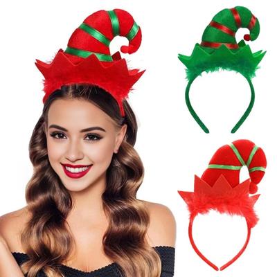 Elf Thema Haar Hoop Helle Farben Plüsch Unten Hut Decor Stirnband Halloween Weihnachten