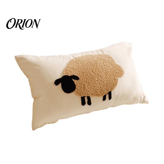 Washable Plush Pillow Protector Fuzzy Sheep Cushion Case, Cute Lamb Throw Cover, Fluffy Decorative Case Textured Pillowcase for Sofa Couch Living Room