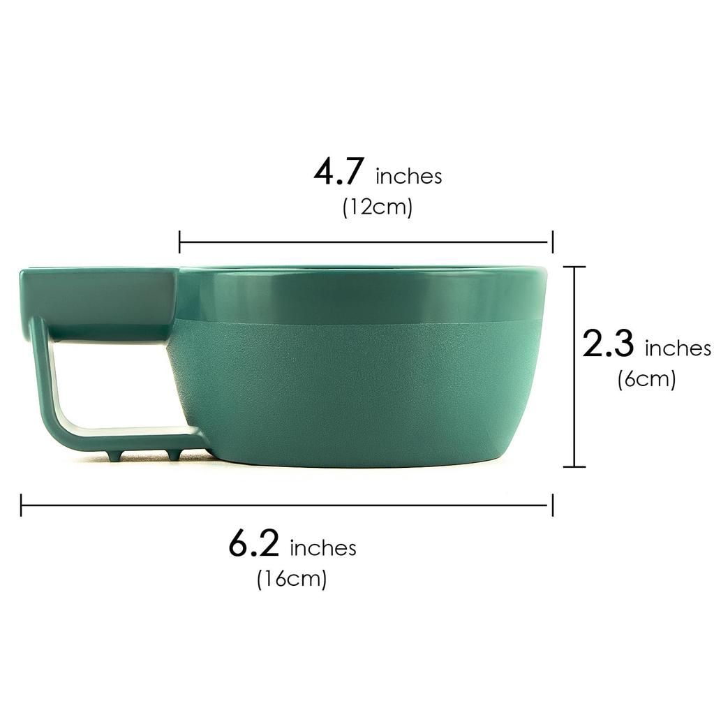 Linkidea Plastic Shaving Soap Bowl with Wide Large Easy Lather Wet Razor Shaving Cream Bowl for Men Non-Slip Handle, Mouth, Capacity, Ridges, (Green)