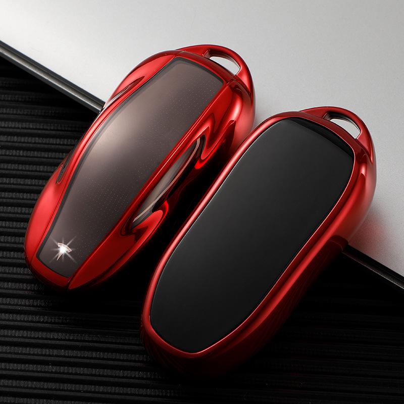 Tesla Model S TPU Transparent Key Cover with Buckle