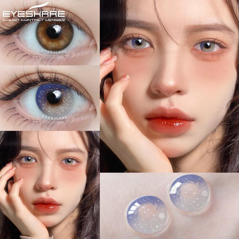 1 Pair Korean Lenses Colorful Contact Lenses for Eyes Cosplay Eye Lenses Green Contacts Purple Lenses Yearly Use Lens