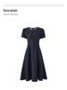 Nanyou Tencel Cotton Retro Waist-Cinched Denim Dress - Breathable, Slimming, Short-Sleeved for Spring/Summer