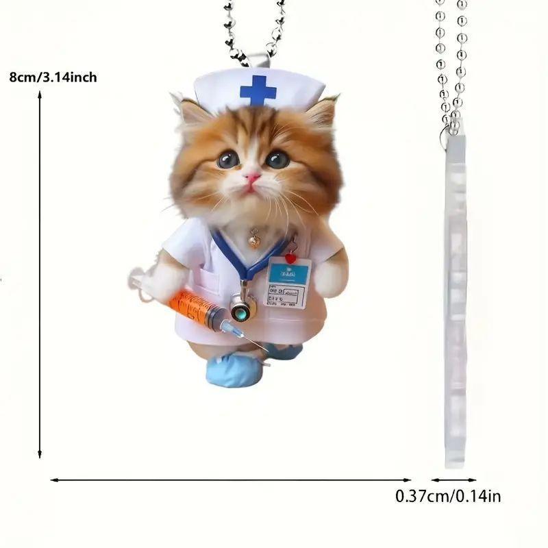Acrylic Colorful Cartoon Cat Charm For Eyecatching Car Decoration And Gifts