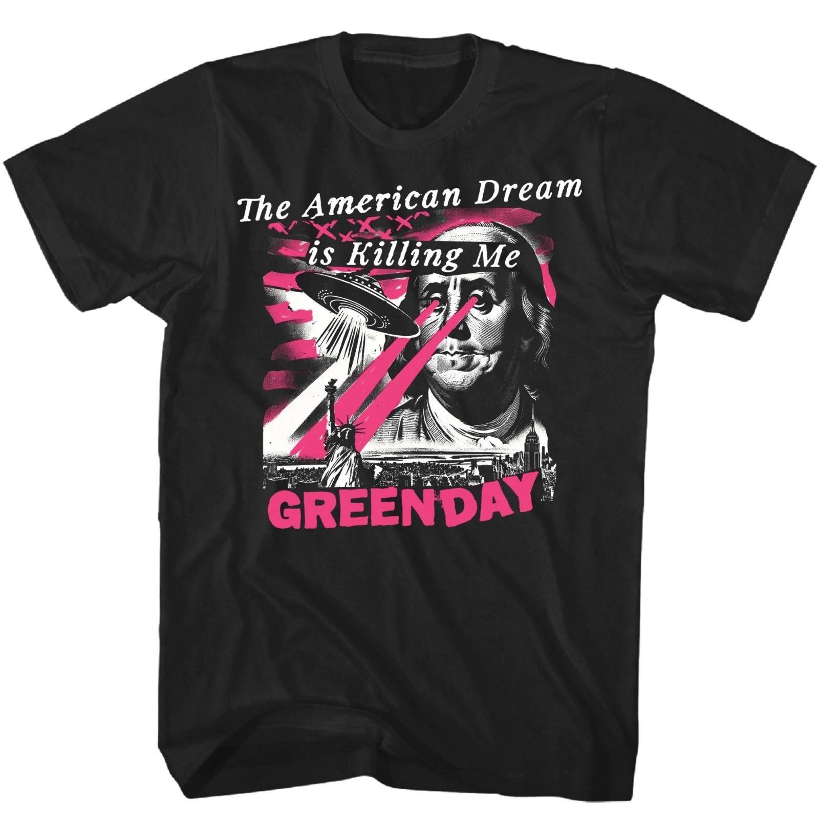Green Day American Dream Abduction Mens T T-Shirt Music Classic Band Tee New Black M