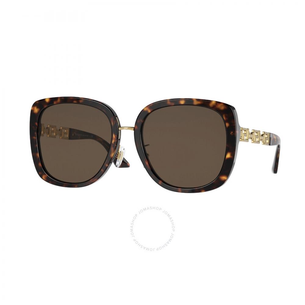 

Versace Dark Brown Square Ladies Sunglasses VE4407D 108 73 56