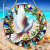 2D Flat Acrylic Charming Dove Stained Style, Suitable for All Seasons, Nurseries, Vintage Home Decor Wall for Bar Kitchen, Restaurant Shop Wall Decor