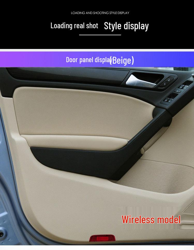 Volkswagen Golf 6 Door Panel Leather Wrap - Armrest Cover for Interior Renovation.