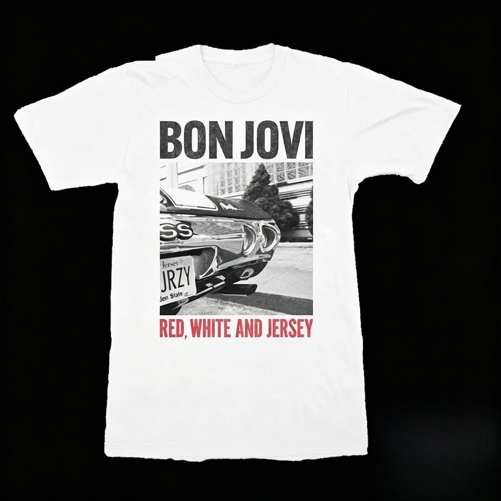 Rock Band Bon Jovi Album Cover Graphic Tshirt Men Women Unisex Shirts 2026 New Summer Spring Hiphop Y2k Fashion T-shirt Tops