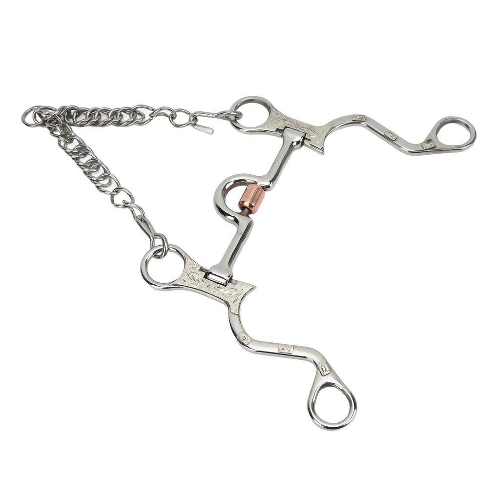 Pelham Bit Strong Fine Workmanship Stainless Steel Horse Bit for Horse Riding Equestrian Performance130MM