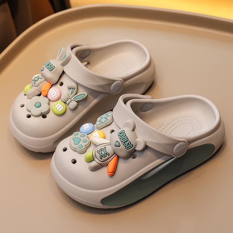 Kids' Non-Slip Cartoon Clog Slippers for Indoor & Outdoor Use, Boys & Girls, Medium & Large Sizes, Summer Style