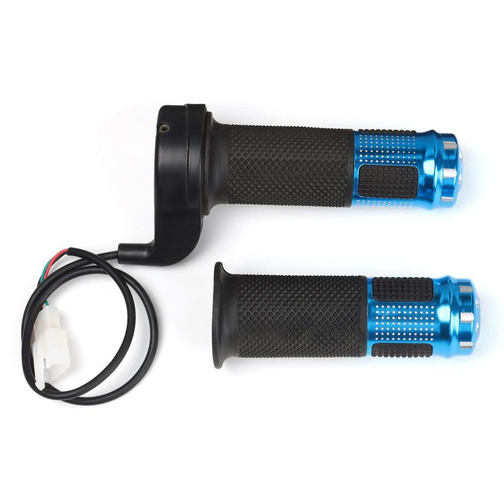 3 Wires Scooter Handle E-Bike Throttle Grip Electric Bicycle Handlebar Blue Twist Accelerator