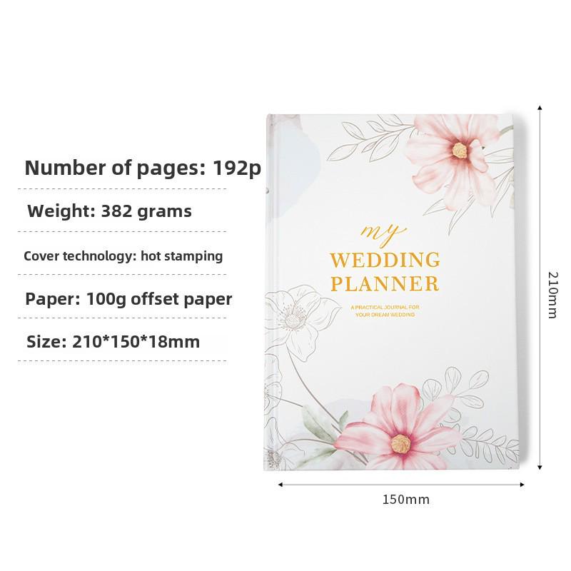 A5 Wedding Planning Notebook with Natural Pages and Hardcover