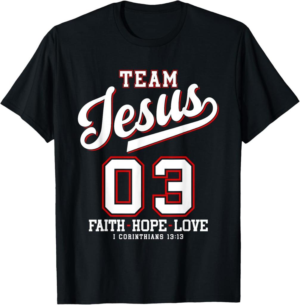 Lustiges Team Jesus Christlicher Glaube Beten Gott Religiöses T-Shirt Lustige Jesus Kleidung Baumwoll-T-Shirts für Herren Grafik-T-Shirts