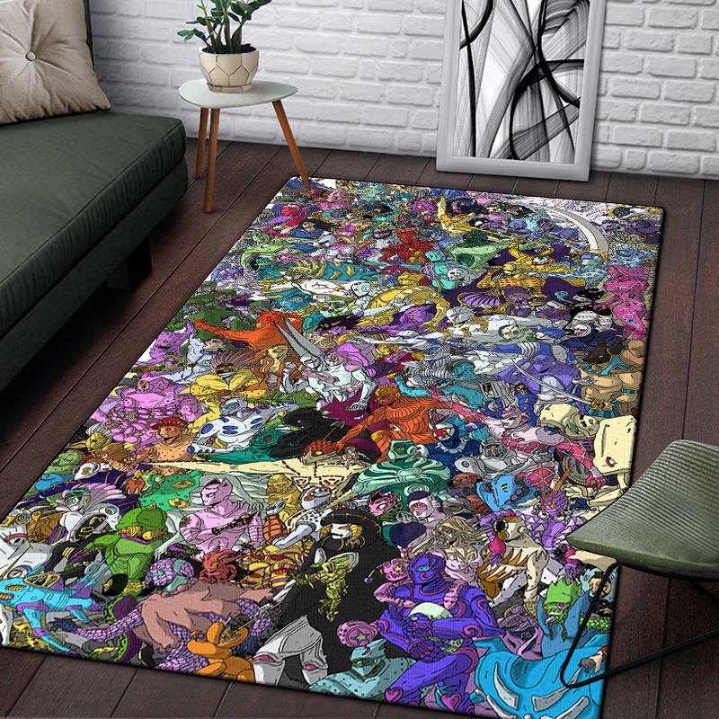 Jojo Anime piękny obraz dywan do salonu duży dywanik czarny miękki dywan maty do dekoracji domu dywaniki Boho piknik