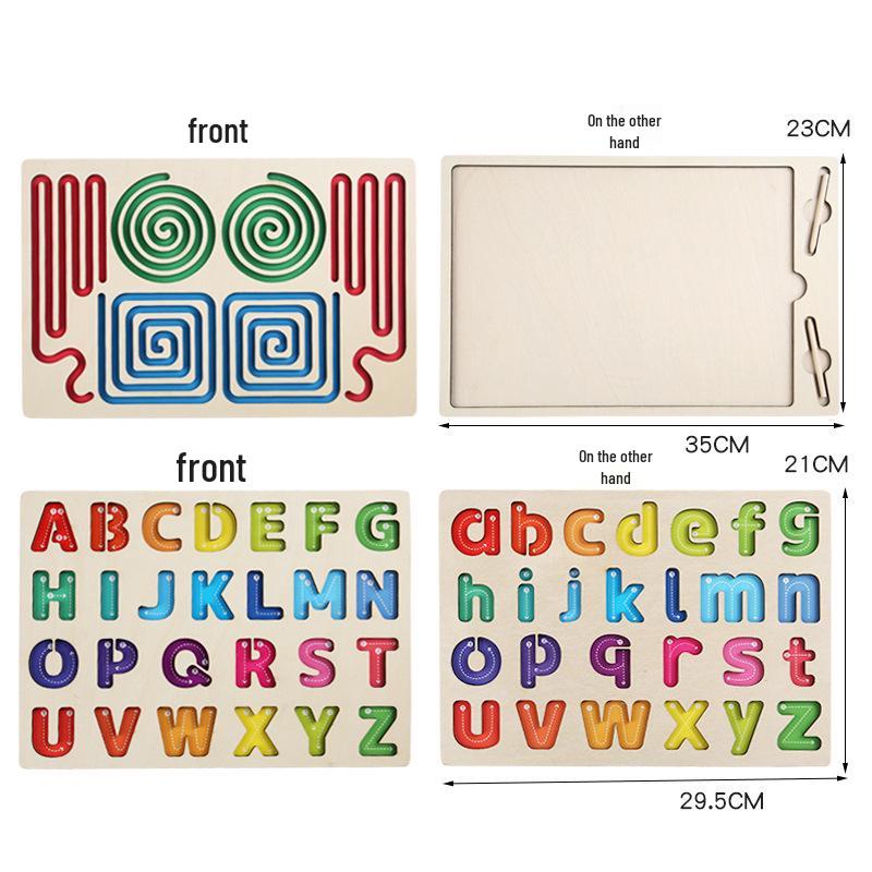 Wooden XO Tic-Tac-Toe: Kids' Educational Logic Training Game for Two Players