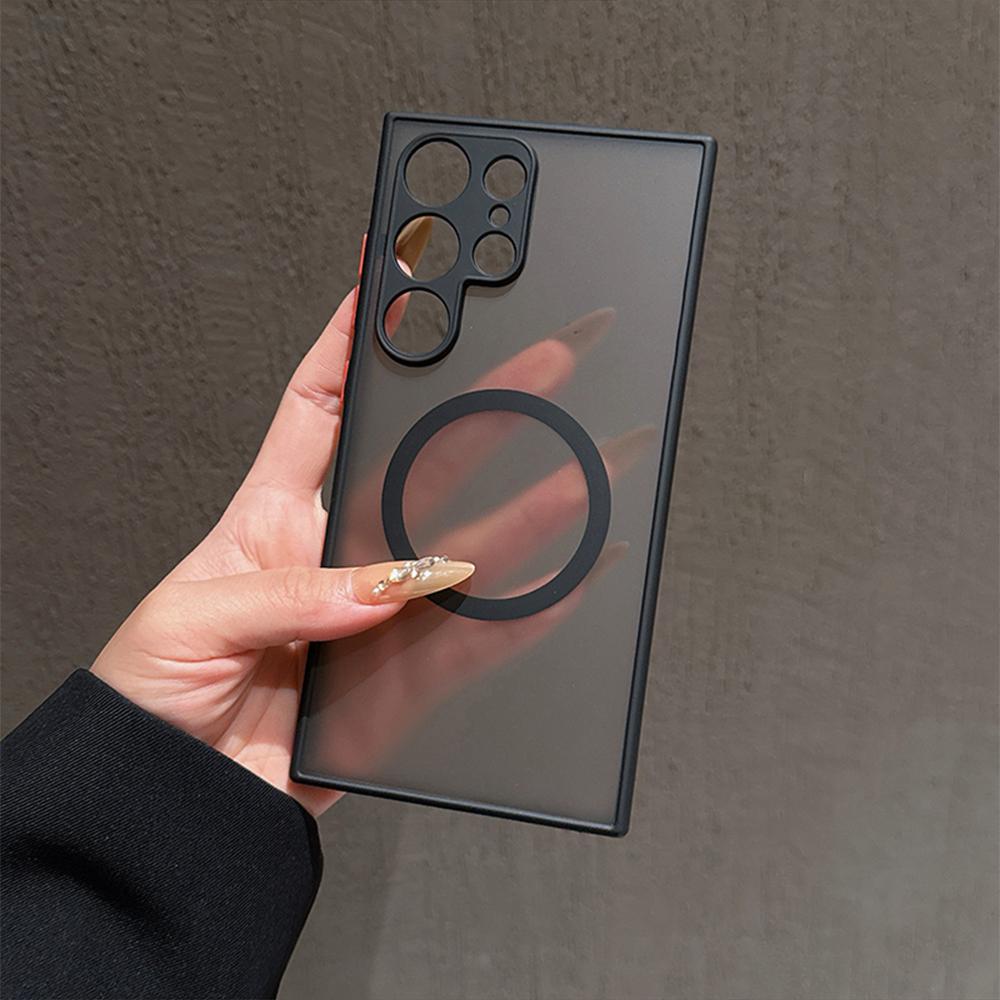 

Чехол для телефона Skin Feel Matte Magnetic для Samsung Galaxy S20 FE S20 Ultra S21 S21Plus S22 S22Ultra S23 S23Plus S24 S24Plus S25 S25Ultra, жесткий чехол из ПК Samsung S23 Ultra 5G