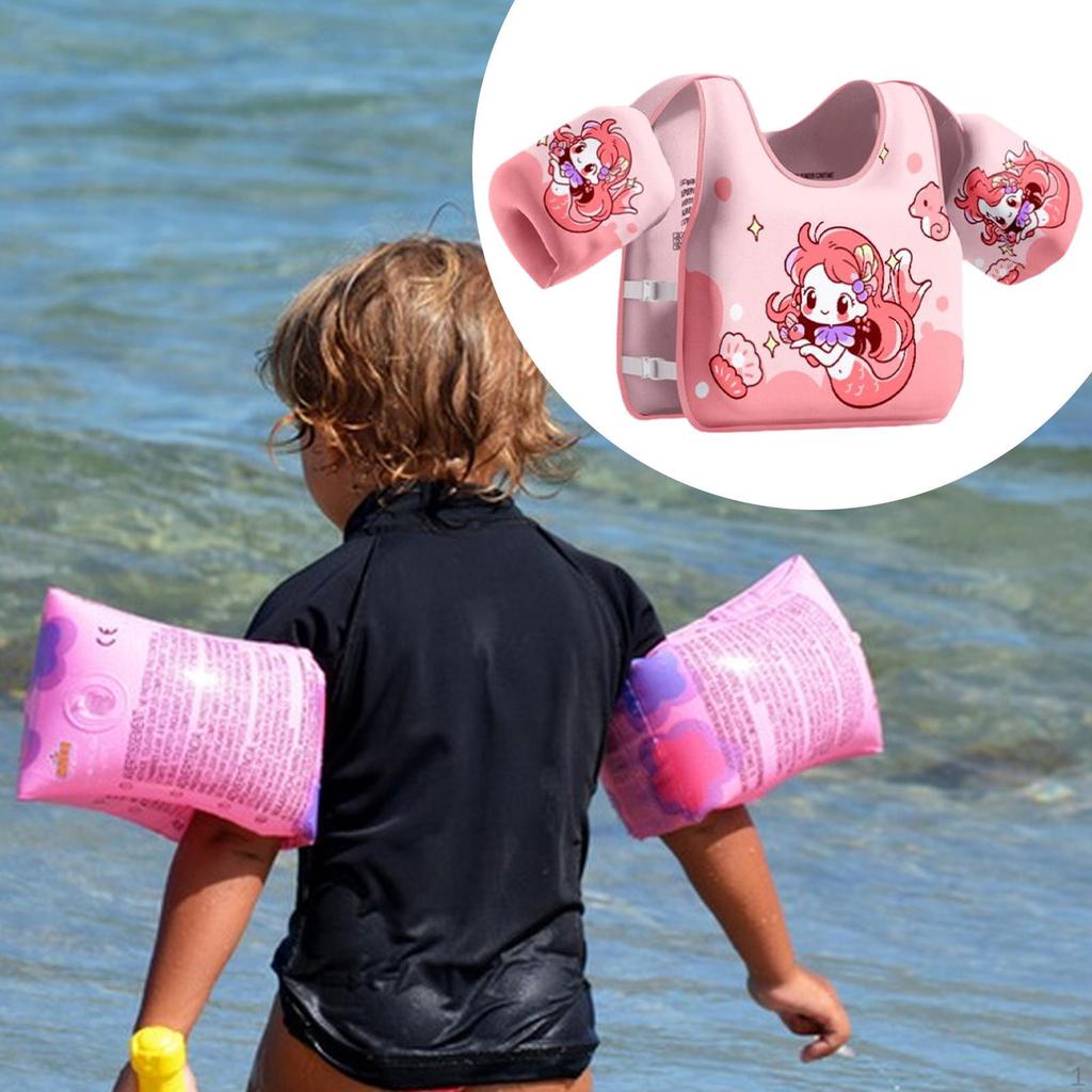 Kids Swim Vest Portable Baby Floats Swimming Jacket for 2-6 Years Boys Girls