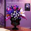 Kreative Gothic-Bouquet-Bausteine mit Blumenvase Modell-Bausteine Spielzeug Heimdekorative Ornamente Kinder DIY-Spielzeug Weihnachtsgeschenke