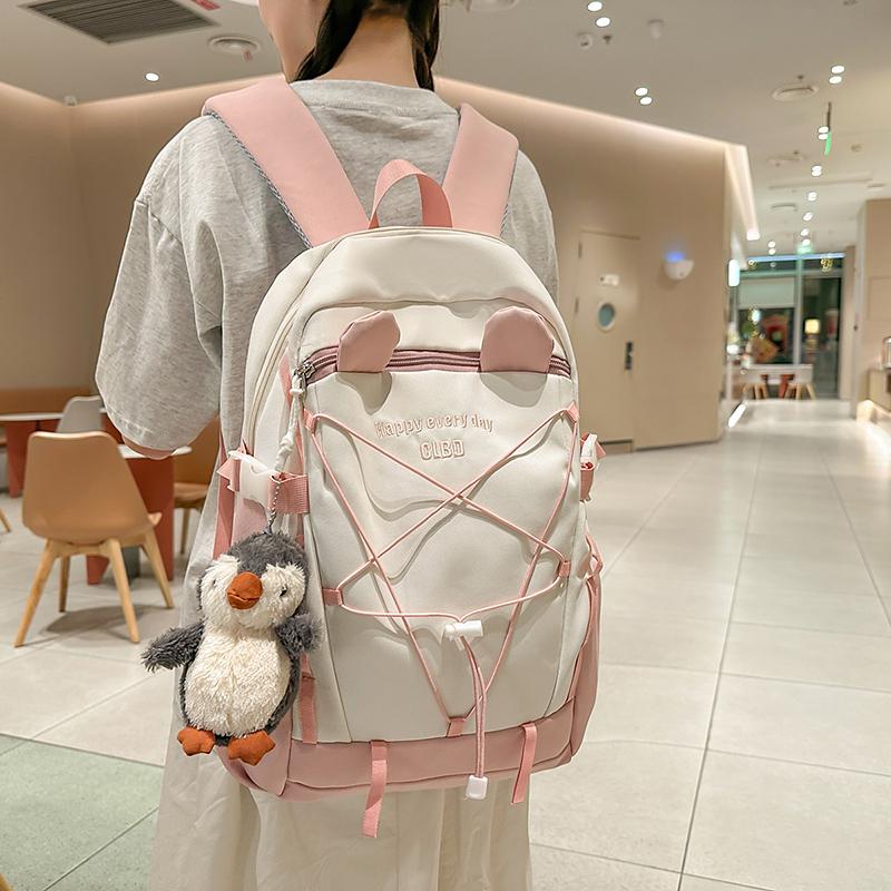 Cartoon Student Schoolbag Girl's Large Capacity Backpack