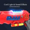 Deformable Soft Dart Toy Gun Light Sound Suction Cup Foam Darts Blaster Toy Boy Indoor Shooting Toy with 5 Soft Bullets 1 Target