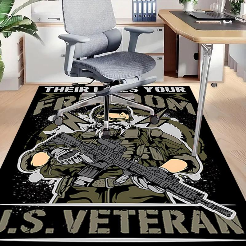 1pc THEIR LIVES YOUR FREEDOM U.S.VETERAN Carpet, Office Rug Outdoor Mat Home Decor Area Carpet Festival