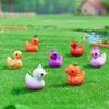 9 Pcs Funny Vegetable Duck Figurines Resin Tiny Duck Sculpture Cute Eggplant Pumpkin Onion Mini Duck Statue for Home Office Desktop Car Dashboard