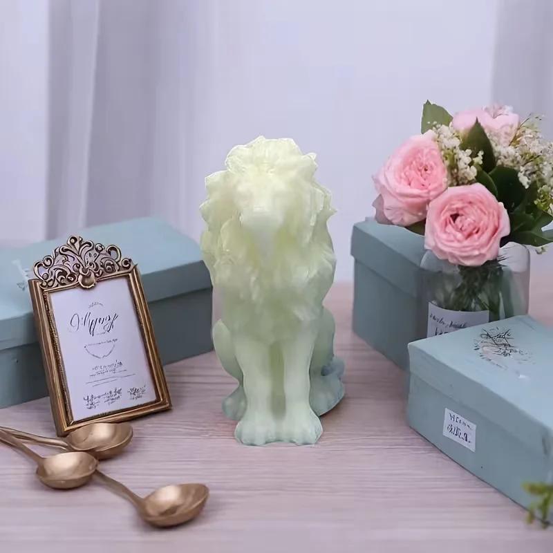 2026 Latest Models Lion King Silicone Mold 3D Sitting Lion Animal for DIY Candle Soap Resin Chocolate Ice Cube Baking Craft Tool