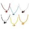Y2K Resin Goldfish Pendant Necklace for Women Fashion Egirl Beaded Clavicle Chain Fashion Jewelry Valentines Day Gifts