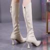 Long Boots Women Shoes Platform Boots Sexy Pointed Side Zipper Lacquer Leather Thin High Heels Over Knee Long Boots