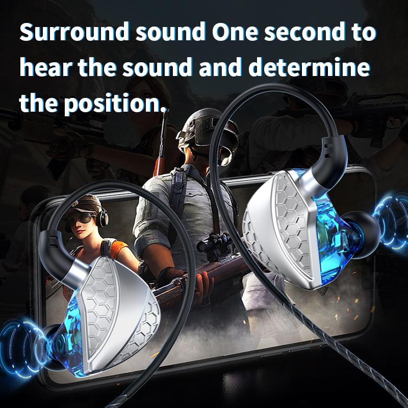 QKZ Hi6T Динамическая проводная гарнитура HiFi Bass 3,5 мм Наушники с HD-микрофоном Наушники с шумоподавлением для звонков и громкой связи