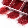 Xiaomi 12 Grids Red Reflective Nail Glitter Sequins Sugar Nail Powder Mixed Heart-shaped Sequins Design for Valentine's Day Nail Decor