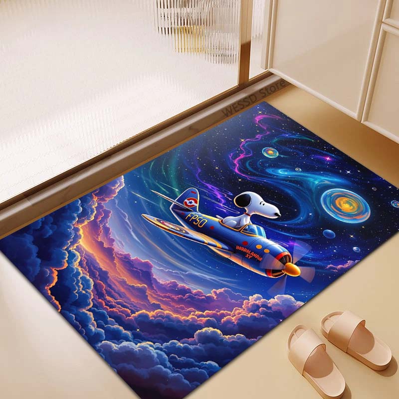 3D Snoopy anti-slip rug, suitable for living rooms, bedrooms, game rooms, sofas, home décor, doormats