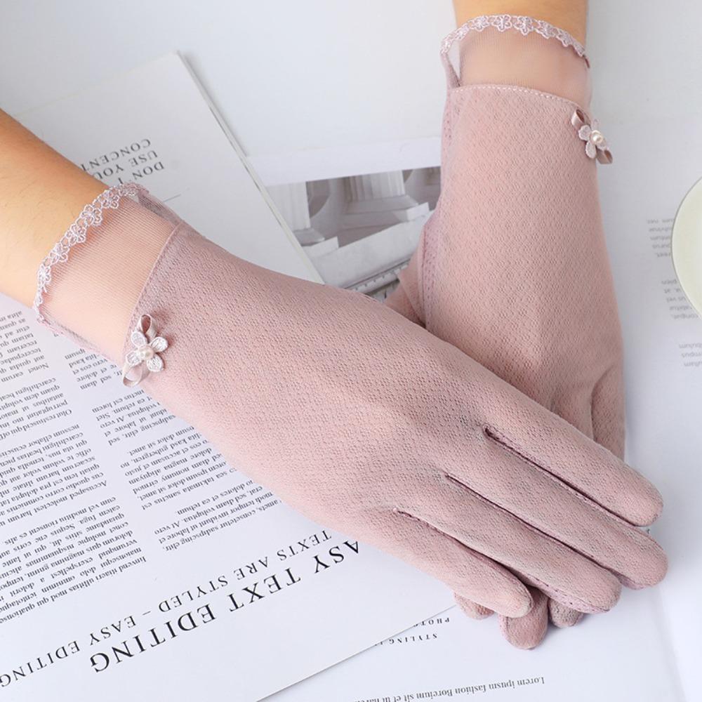 Gants Respirants en Soie Glacée Doigt Entier Gants de Cyclisme Nouveaux Gants de Protection Solaire pour Femmes Été