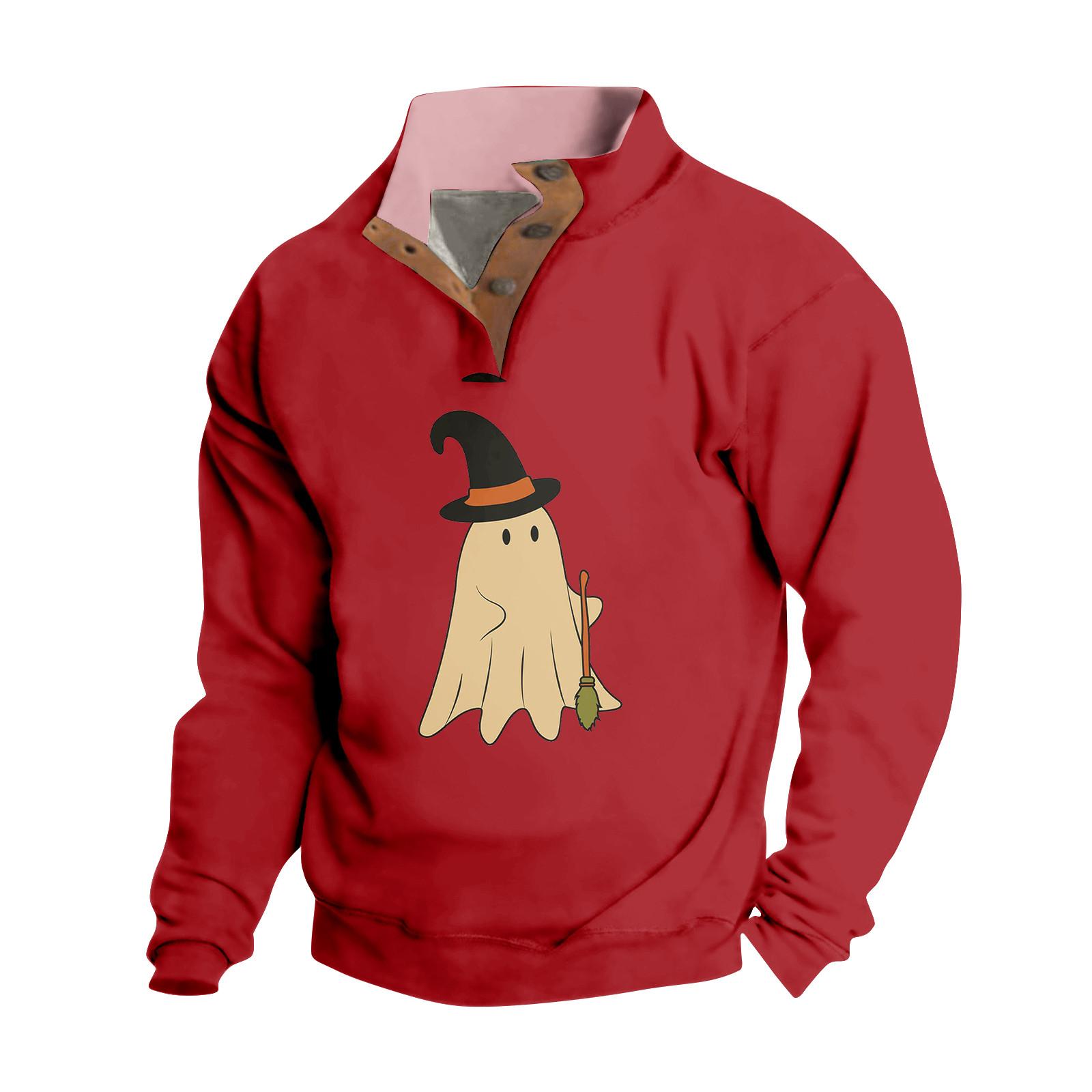 

Весенне-осенняя мужская толстовка с воротником-стойкой на открытом воздухе, повседневные свитера, топы S красный