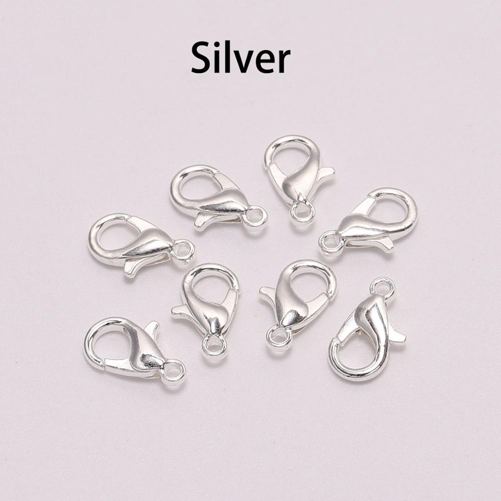 50pcs/lot Gold Lobster Clasp Hooks Connector For DIY Necklace Bracelet Chain Jewelry Making Findings Accessory Supplies