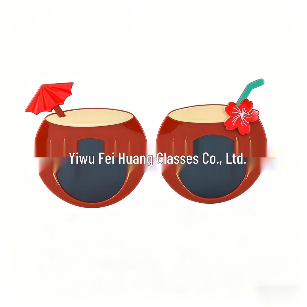Hawaiian Beach Party Glasses: Coconut Tree, Flamingo, Parrot, Ice Cream, Flower & Wine Glass Fun