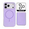 Magnetic Liquid Silicone Case for IPhone 17 Pro Max Air 16 15 14 13 12 with For Magsafe Card Bag Wallet Camera Lens Film Cover