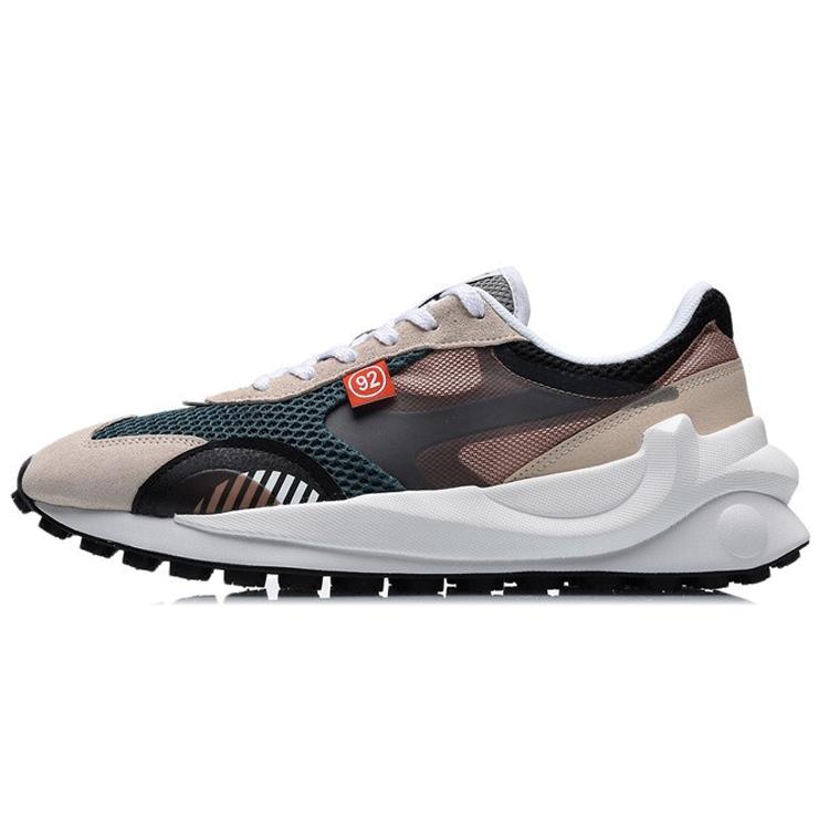 Li Ning Square Running Shoes Men's Low top Ocean Blue/Cassava Apricot/Black AGCR039-2