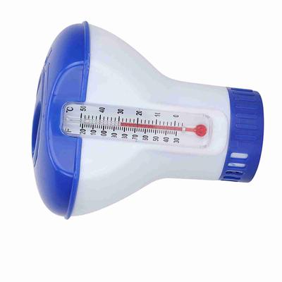 Floating  Dispenser Pool Floating Tablet Dispenser  Tablet Holder for Swimming Pools with Builtin Thermometer   Lock Lid