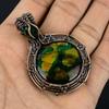 Multi Fire Labradorite Pendant Gemstone Jewelry, 999 Copper Wire Wrapped Pendant, Gift For Women Handmade Pendant