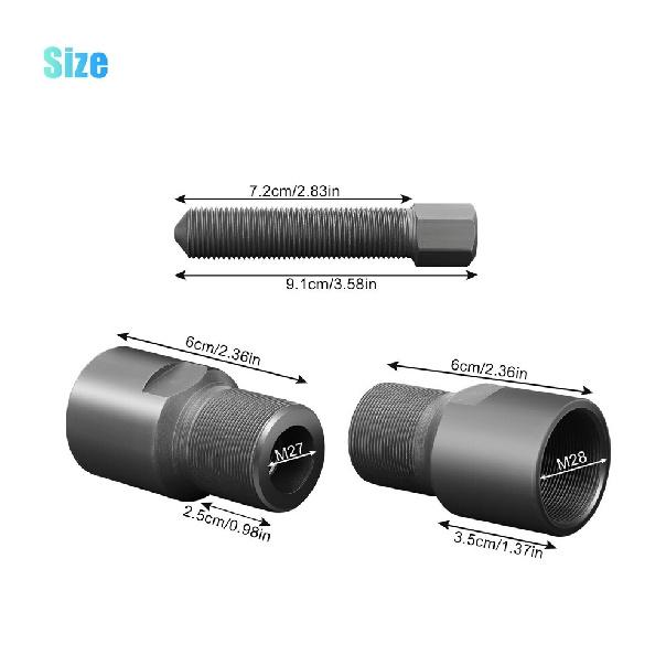 3Way Motorcycle Flywheel Puller Magneto Stator Engine Repair Tool 27mm 28mm 16mm