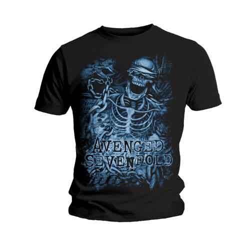 Bravado Avenged Sevenfold Chained Skeleton Men s T-Shirt, Black, Large L