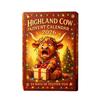 Advent Calendar for Boys Girls 3D Highland Cow Calendar, 24-Day PVC Figure Countdown Ornament Set, Christmas Decoration Home Unique Tree Hanging