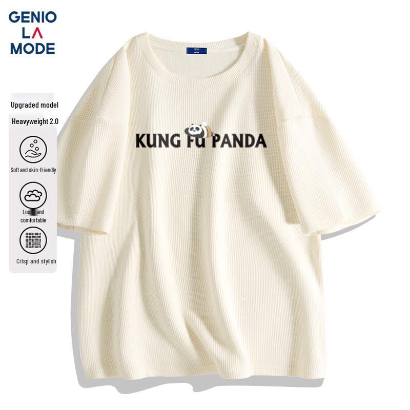 GENIOLAMODE Вафельная футболка Панда Кунг-фу M